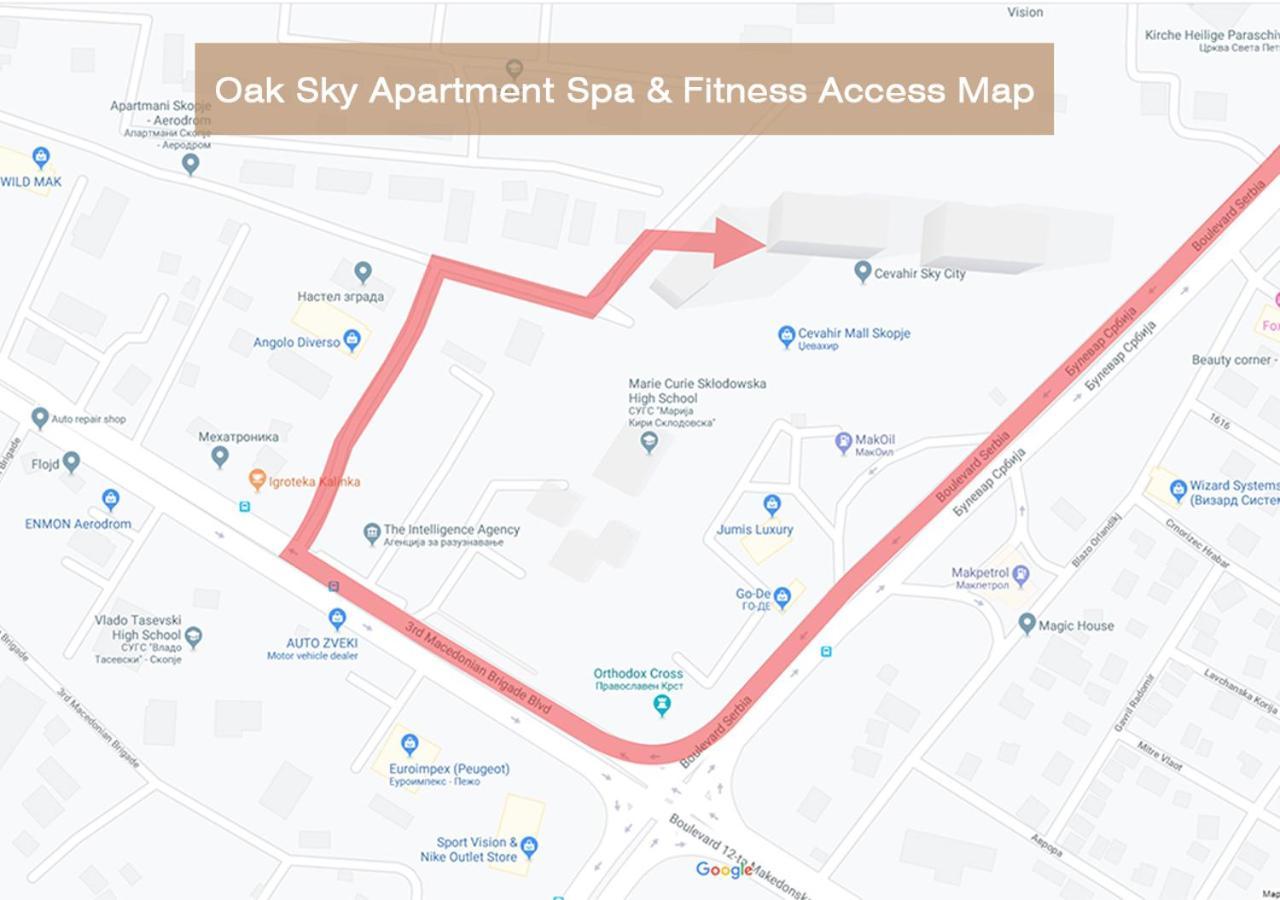 Oak Sky Apartment Spa & Fitness สโกเปีย ภายนอก รูปภาพ